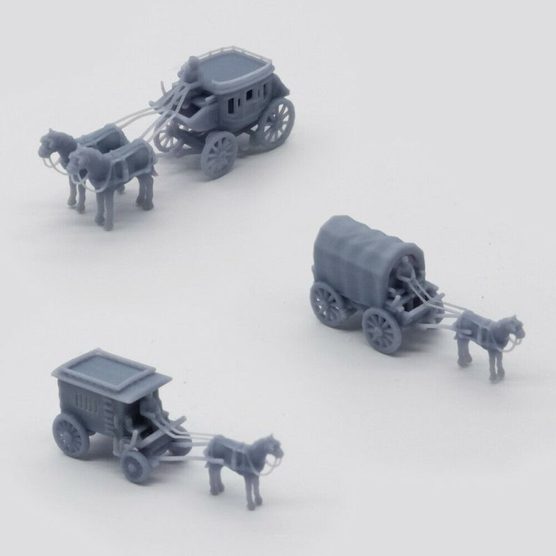 thumbnail image 2 of Outland Models Z Scale Unpainted Resin Car Lot - Muscle Car, Sedan, SUV, Van (4 Pack) 2 of 3